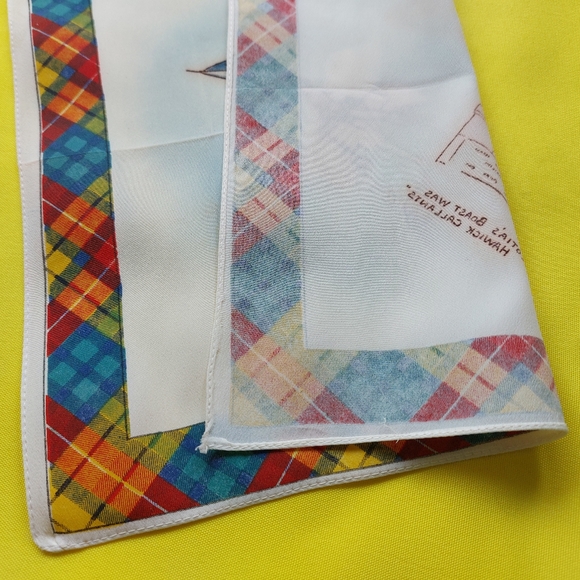 Vintage Scottish Handkerchief Souvenir scarf  Scotia's Boast Hawick Callants - Picture 11 of 12
